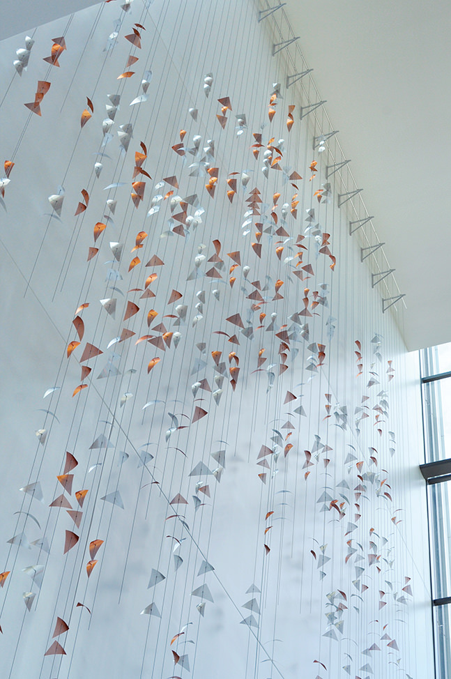 Tapestry of Life metal wall art sculpture by Talley Fisher, Clinical and Translational Research Center.