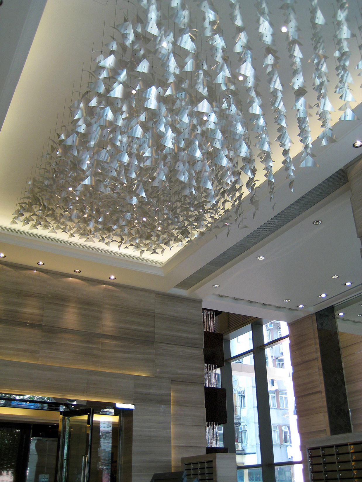 Inverted Mountain by Talley Fisher in the lobby of Bedford 28 Residential Building