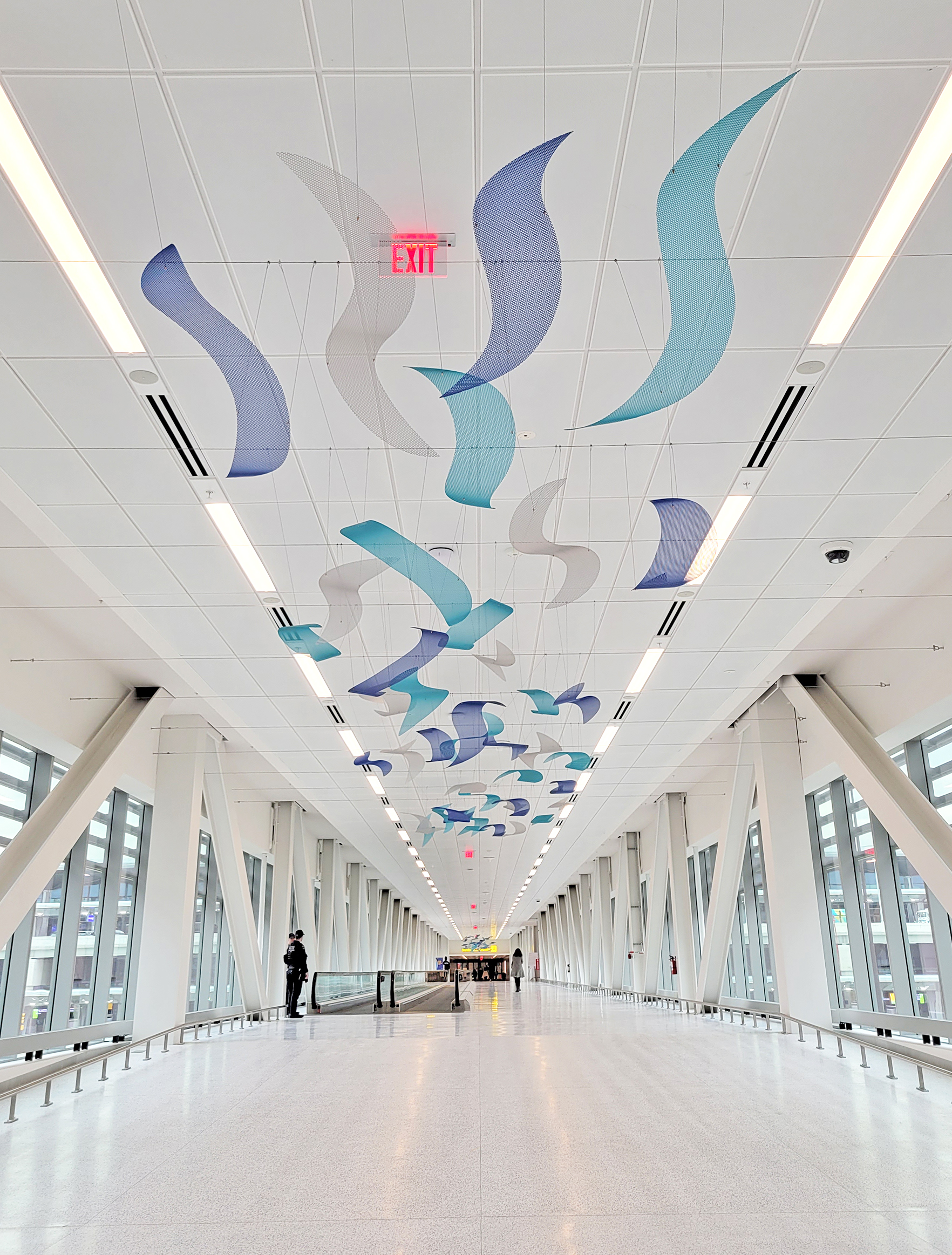 Airwaves redefines traditional airport artwork with abstract and playful forms.
